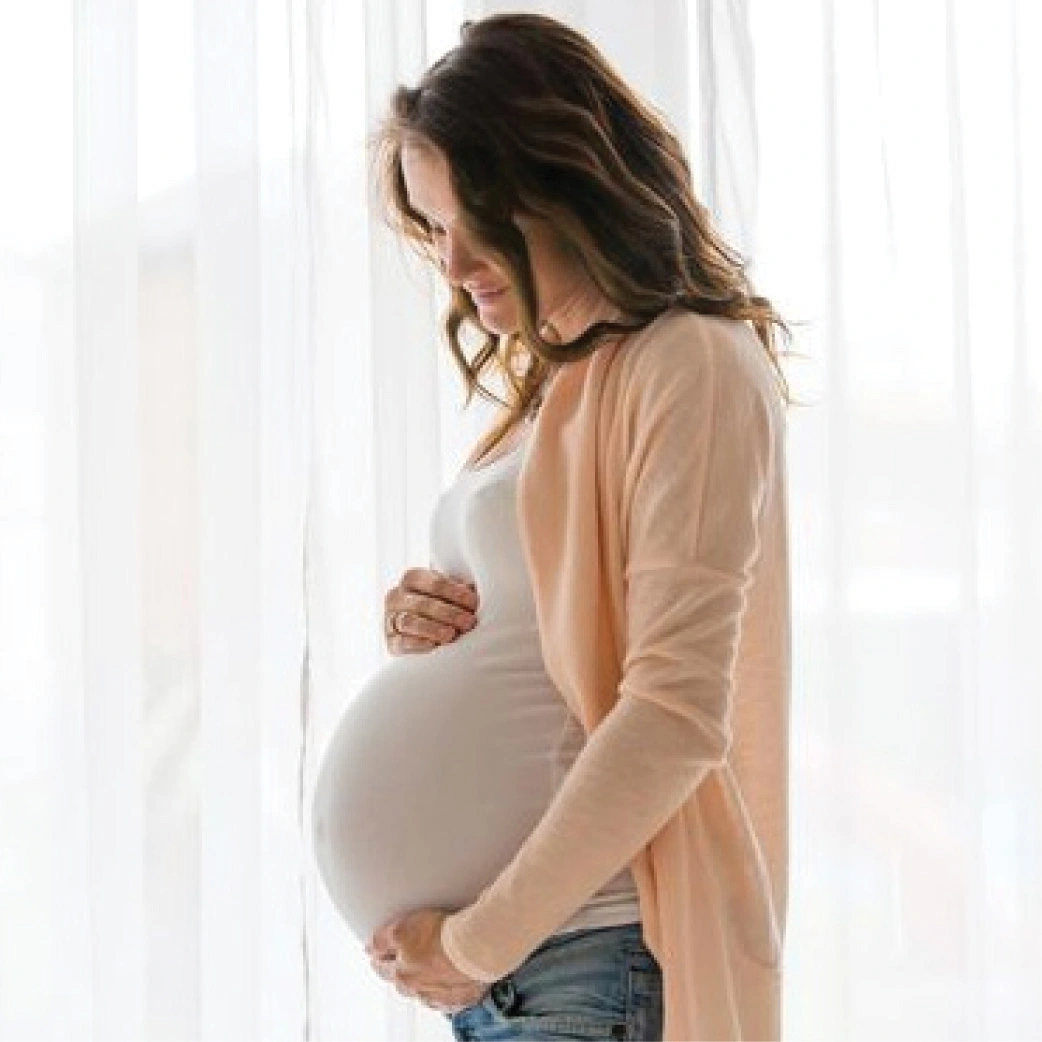 Stock image of a pregnant woman