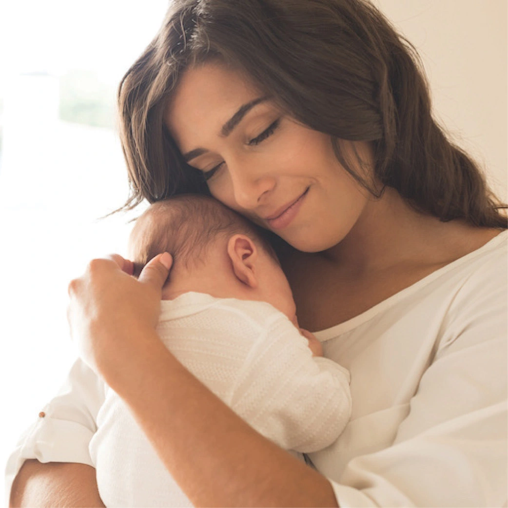 Stock image of a mother with her child