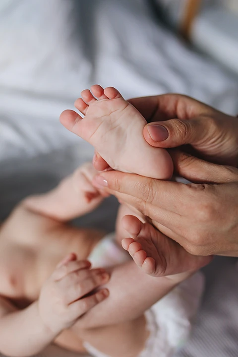 Stock image of a baby's foot