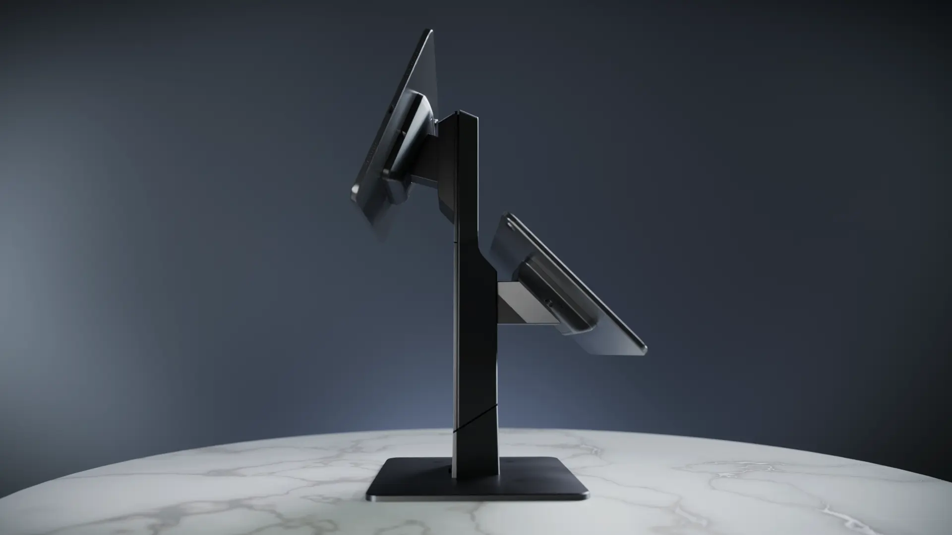 Alternate angled render of the Gemini 2 POS stand