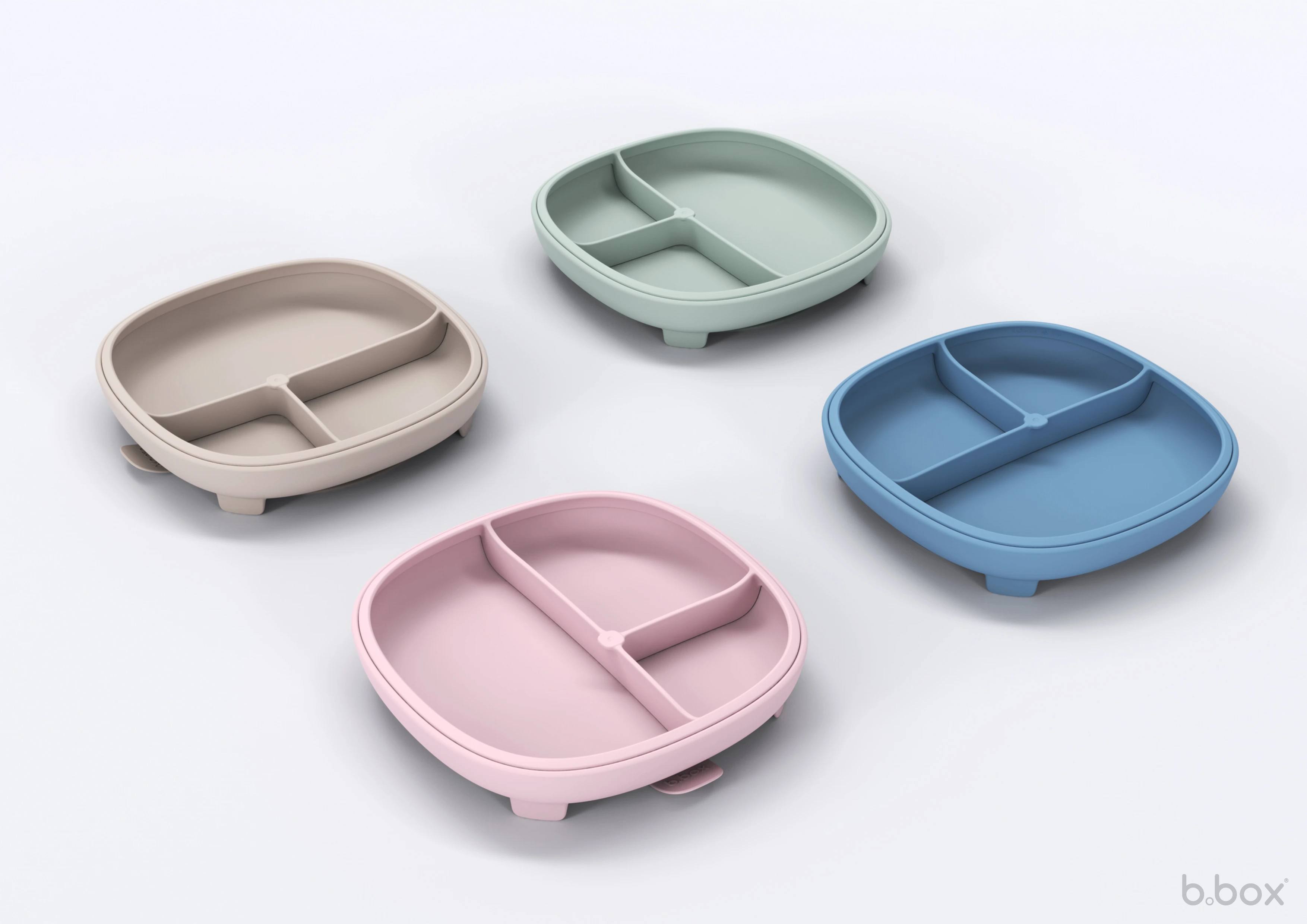 Showcasing the colour options for the 2-in-1 Suction Plate